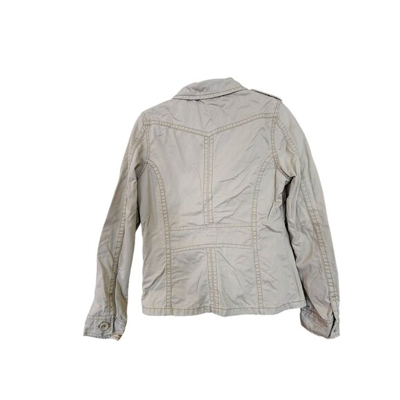 Vintage Aeropostale Beige Button-Up Utility Jacket W/ Pockets Womens Medium - Picture 2 of 3